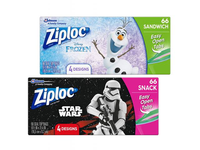 Grab Free Star Wars + Frozen Ziploc Sandwich Bags!