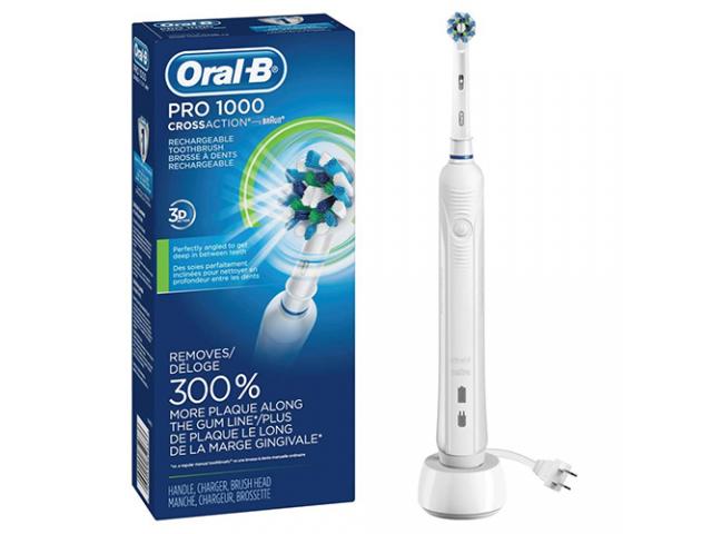 Free Pro 1000 Rechargeable Electric Toothbrush By Oral-B!