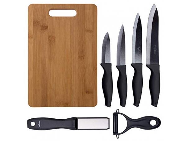 Free Tyeideas Ceramic Knife Set And Peeler + Bamboo Cutting Board!