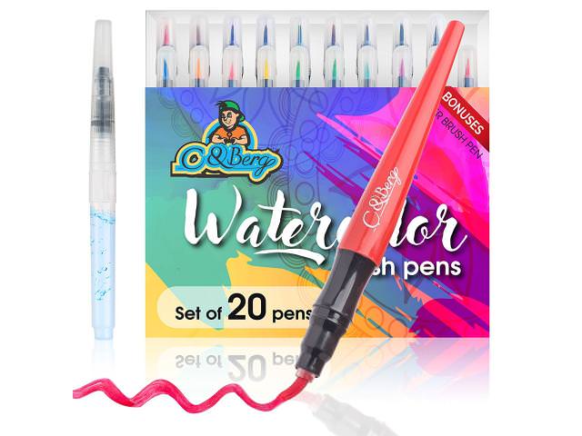 Grab A Free Set Of 20 Watercolor Brush Pens!