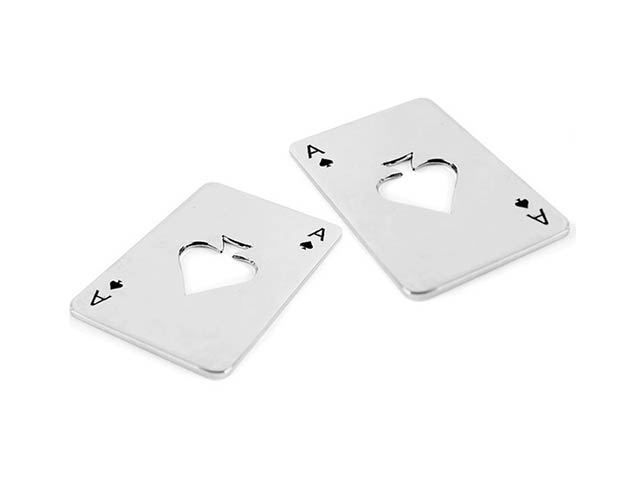 Get A Free Stainless Steel Poker Card Bottle Opener!