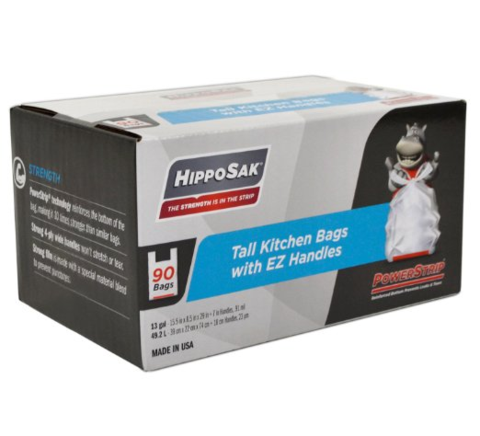 Grab Free Hippo Sak Tall Kitchen Trash Bags!